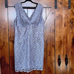 MARINA SILVER dress 18w